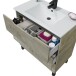Waschtisch >LEA< in Alaska Eiche Dekor / Anthrazitgrau - 80x86x45 (BxHxT)