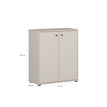 Kommode >TEMPRA2< in Sand - 73,7x85,5x34,8cm (BxHxT)