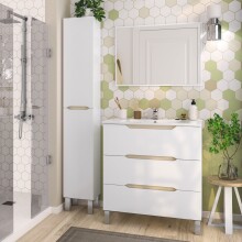 Badezimmer-Set >LEA< (3-tlg.) in Weiß...