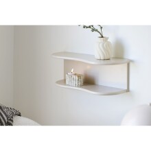 Wandregal >Botta< in Beige, MDF - 44x18x17,5cm (BxHxT)
