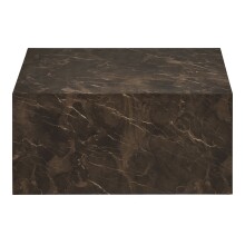 Couchtisch >Prague< in Braun, MDF, Marmodekor - 60x40x80cm (BxHxT)