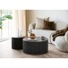 Couchtisch >Rota< in Dunkelbraun / Marmor-Dekor, MDF - 40x80cm (HxD)
