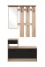 Kompaktgarderobe >Rudolf< in Artisan Eiche Dekor / Schwarz - 100x180x25 (BxHxT)