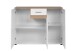 Sideboard >Volos< in weiß / Artisan Eiche Dekor - 118x91x35 (BxHxT)