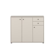 Sideboard >TEMPRA2< in Sand - 108,8x85,5x34,8cm...