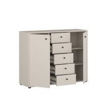 Sideboard >TEMPRA2< in Sand - 108,8x85,5x34,8cm (BxHxT)