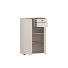 Hochkommode >TEMPRA2< in Sand - 73,7x111,1x34,8cm (BxHxT)