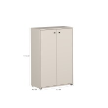 Kommode >TEMPRA2< in Sand - 73,7x111,1x34,8cm (BxHxT)