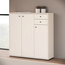 Sideboard >TEMPRA2< in Sand - 108,8x111,1x34,8cm (BxHxT)