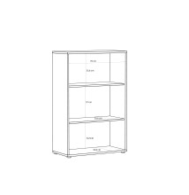 Regal >TEMPRA2< in Sand - 73,7x111,1x34,8cm (BxHxT)