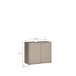 Waschbeckenunterschrank >ALICE SPRINGS< in Taupe - 74,5x63,9x34,9cm (BxHxT)