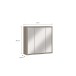 Badezimmerspiegelschrank >ALICE SPRINGS< in Taupe / Spiegel - 74,5x72x23,8cm (BxHxT)
