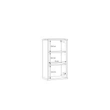 Hängeschrank >ALICE SPRINGS< in Taupe - 39,8x72x23,8cm (BxHxT)