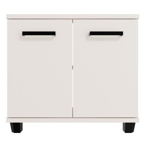 Waschbeckenunterschrank >VERIS< in Sand - 68,6x62x34,8cm (BxHxT)