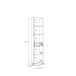 Seitenschrank >VERIS< in Sand - 40,2x186,8x34,8cm (BxHxT)