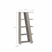 Standregal >NATTA< in Taupe - 72x161x29,6cm (BxHxT)