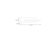 Wandboard >SKELPE< in Weiss / Artisan Eiche Dekor - 101x23,6x21,9cm (BxHxT)