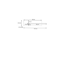 Wandboard >SKELPE< in Weiss / Artisan Eiche Dekor - 101x23,6x21,9cm (BxHxT)
