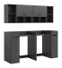 Waschmaschinenumbauschrank >Free< in Anthrazit - 190x195x60cm (BxHxT)