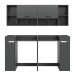 Waschmaschinenumbauschrank >Free< in Anthrazit - 190x195x60cm (BxHxT)