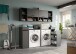 Waschmaschinenumbauschrank >Free< in Anthrazit - 190x195x60cm (BxHxT)
