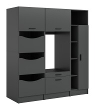 Waschmaschinenumbauschrank >Free< in Anthrazit -...