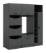 Waschmaschinenumbauschrank >Free< in Anthrazit - 176x195x68cm (BxHxT)