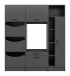 Waschmaschinenumbauschrank >Free< in Anthrazit - 176x195x68cm (BxHxT)