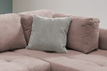 Polsterecke >Allin< in rosa / silber, Cord - 250x66x190cm (BxHxT)