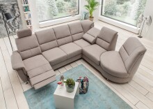 Ecksofa >Ludwigshafen< in dunkelgrau - 236x113x275cm (BxHxT)