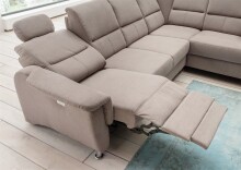 Ecksofa >Ludwigshafen< in dunkelgrau - 236x113x275cm (BxHxT)