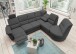 Ecksofa >Ludwigshafen< in 1217 Toro schwarz, Mikrofaser - 236x113x275cm (BxHxT)