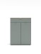 Kommode >Bari< in Schilf grün, Spannplatte, MDF - 78x101x41cm (BxHxT)