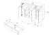 Sideboard >Bari< in Schilf grün, Spannplatte, MDF - 150x101x41cm (BxHxT)