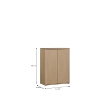 Schuhkommode >ALICE SPRINGS< in Elegancia Eiche Dekor - 74,5x99,1x34,9cm (BxHxT)