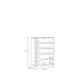 Schuhkommode >ALICE SPRINGS< in Nachtblau - 74,5x99,1x34,9cm (BxHxT)