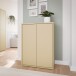 Schuhkommode >ALICE SPRINGS< in Buttergelb - 74,5x99,1x34,9cm (BxHxT)
