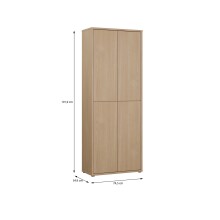 Schuhschrank >ALICE SPRINGS< in Elegancia Eiche Dekor - 74,5x191,9x34,9 (BxHxT)