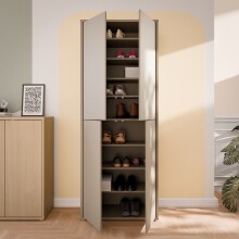 Schuhschrank >ALICE SPRINGS< in Taupe - 74,5x191,9x34,9cm (BxHxT)
