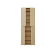 Schuhschrank >ALICE SPRINGS< in Buttergelb - 74,5x191,9x34,9cm (BxHxT)