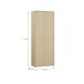 Schuhschrank >ALICE SPRINGS< in Buttergelb - 74,5x191,9x34,9cm (BxHxT)