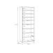 Schuhschrank >ALICE SPRINGS< in Buttergelb - 74,5x191,9x34,9cm (BxHxT)