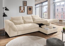 Polsterecke >Felicia< in beige, Cord - 302x89x188cm (BxHxT)