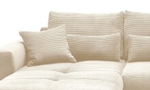 Polsterecke >Felicia< in beige, Cord - 302x89x188cm (BxHxT)