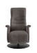 Relaxsessel >Lavina< 3-stufig verstellbar, Herzwaage, in grau-braun - 72x118x85 (BxHxT)