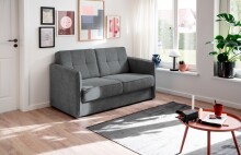 Schlafsofa >Mariya< Liegefläche 120 x 198 cm, Bezug anthrazit - 147x87cm (BxT)