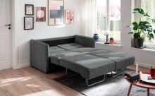 Schlafsofa >Mariya< Liegefläche 120 x 198 cm, Bezug anthrazit - 147x87cm (BxT)