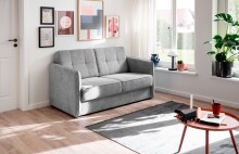 Schlafsofa >Mariya< Liegefläche ca. 120x198cm, silber - 147x89x87cm (BxHxT)