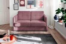 Schlafsofa >Mariya< Liegefläche 120x198 cm, brombeere - 147x89x87cm (BxHxT)