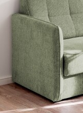 Schlafsofa >Mariya< Liegefläche 120x198 cm, Bezug grün - 147x89x87cm (BxHxT)